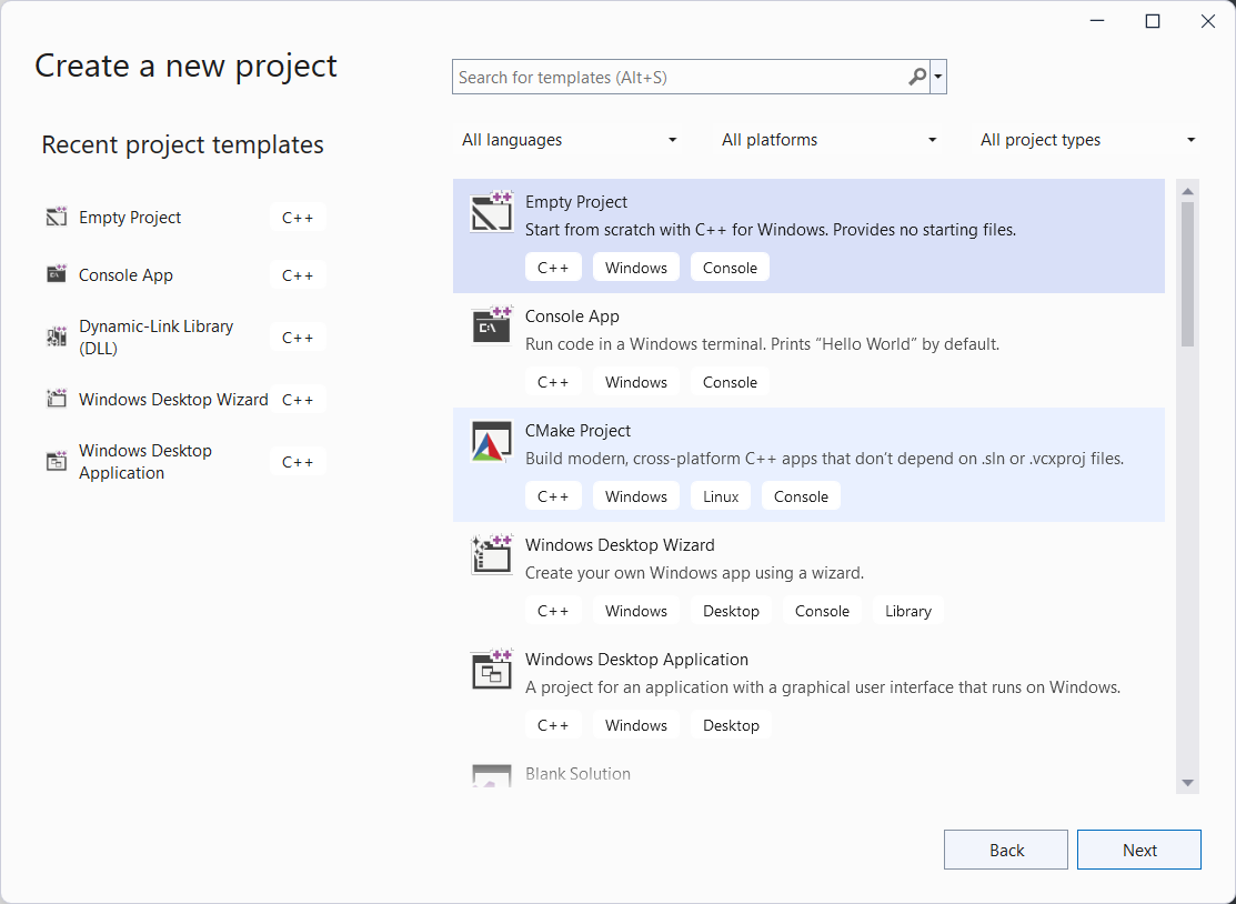  用visual studio新建一个C语言程序空项目步骤一